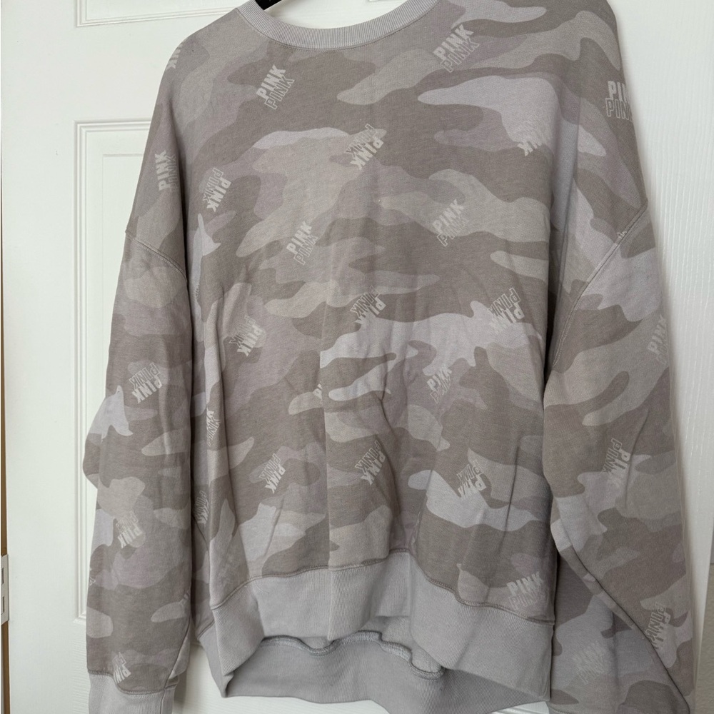 PINK Victoria's Secret Gray Crewneck Sweater - Picture 4 of 5